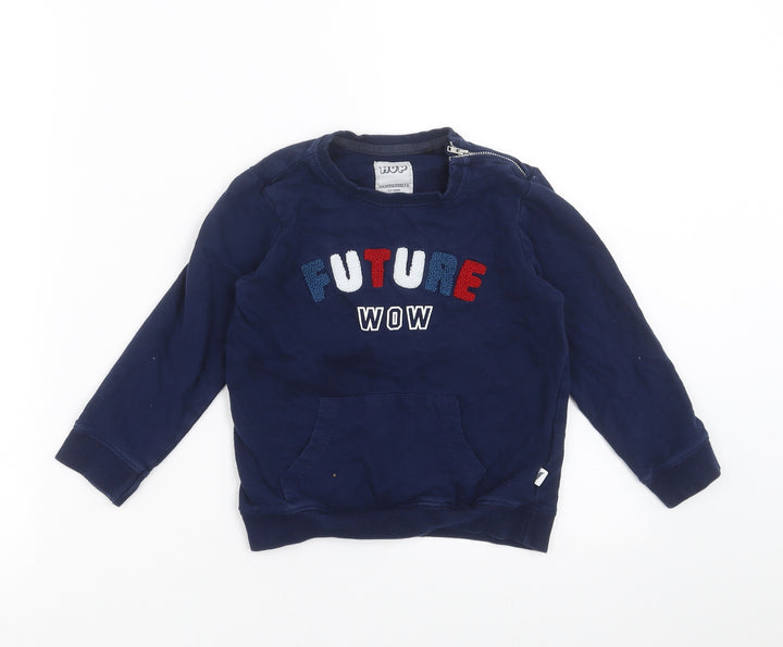 HOP Boys Blue Pullover Sweatshirt Size 4-5 Years - future wow