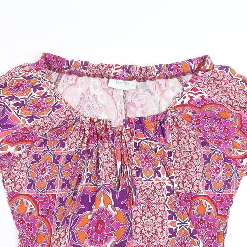 Wallis Womens Purple Floral  Basic Blouse Size 12