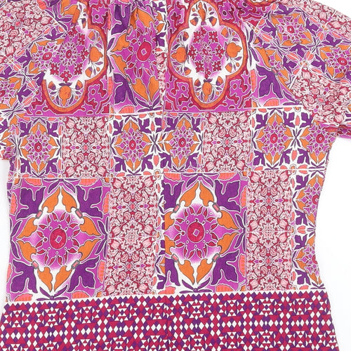 Wallis Womens Purple Floral  Basic Blouse Size 12