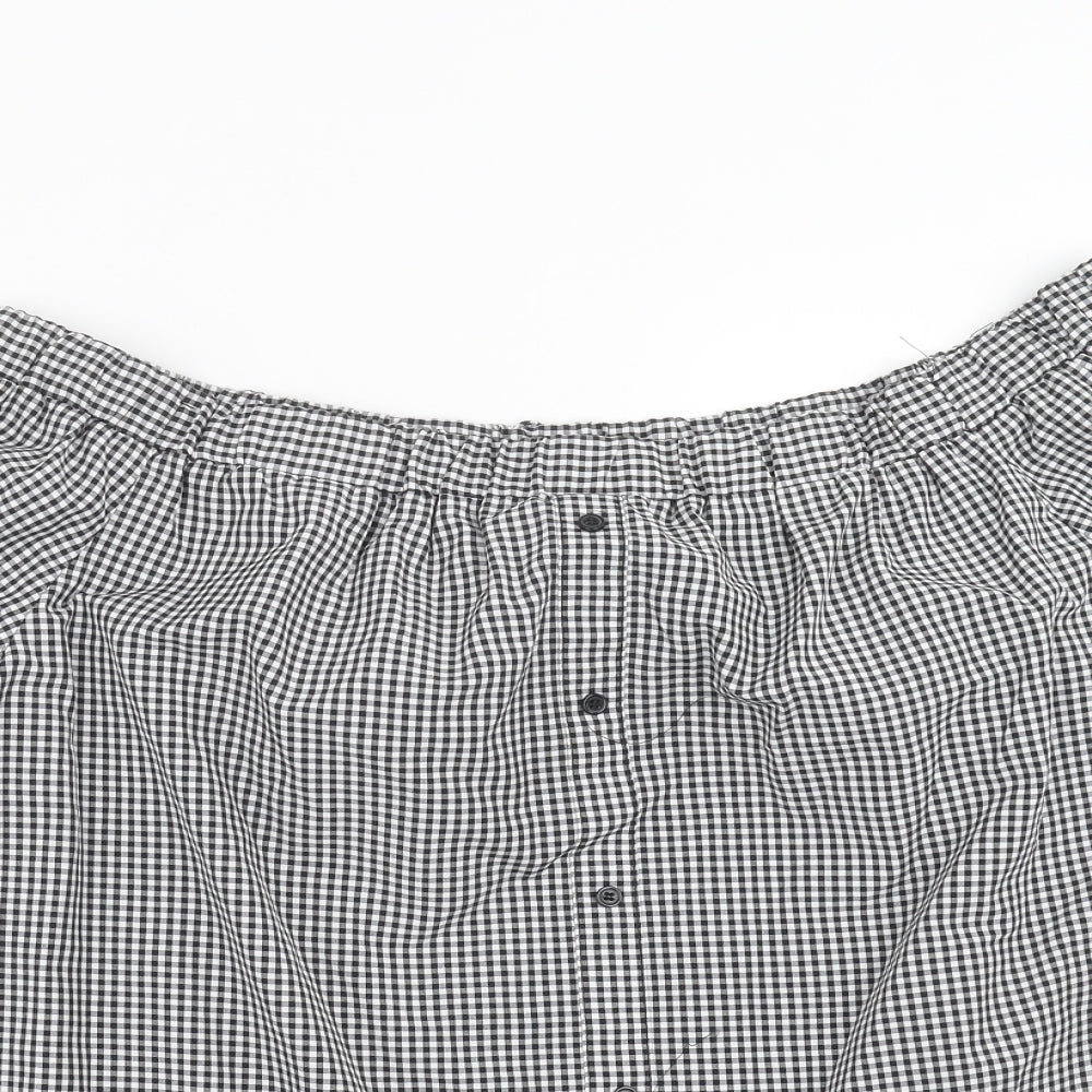 F&F Womens Black Check  Basic Blouse Size 22