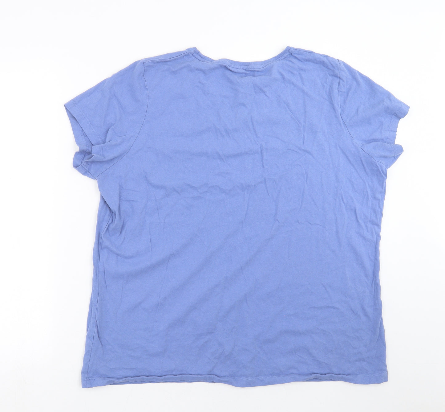 Nutmeg Womens Blue Solid  Top Pyjama Top Size 20