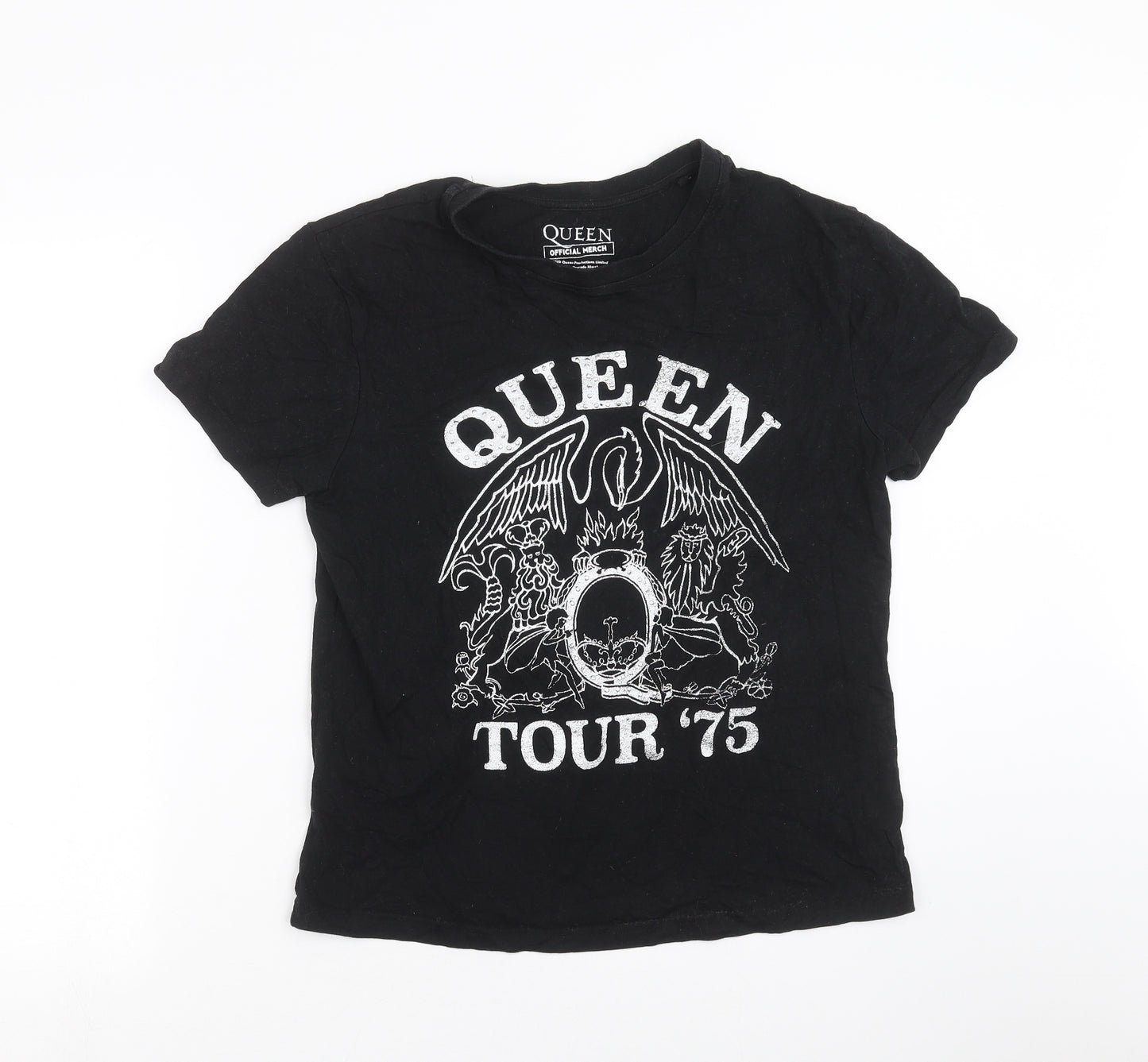 TU Womens Black   Basic T-Shirt Size 12  - Queen