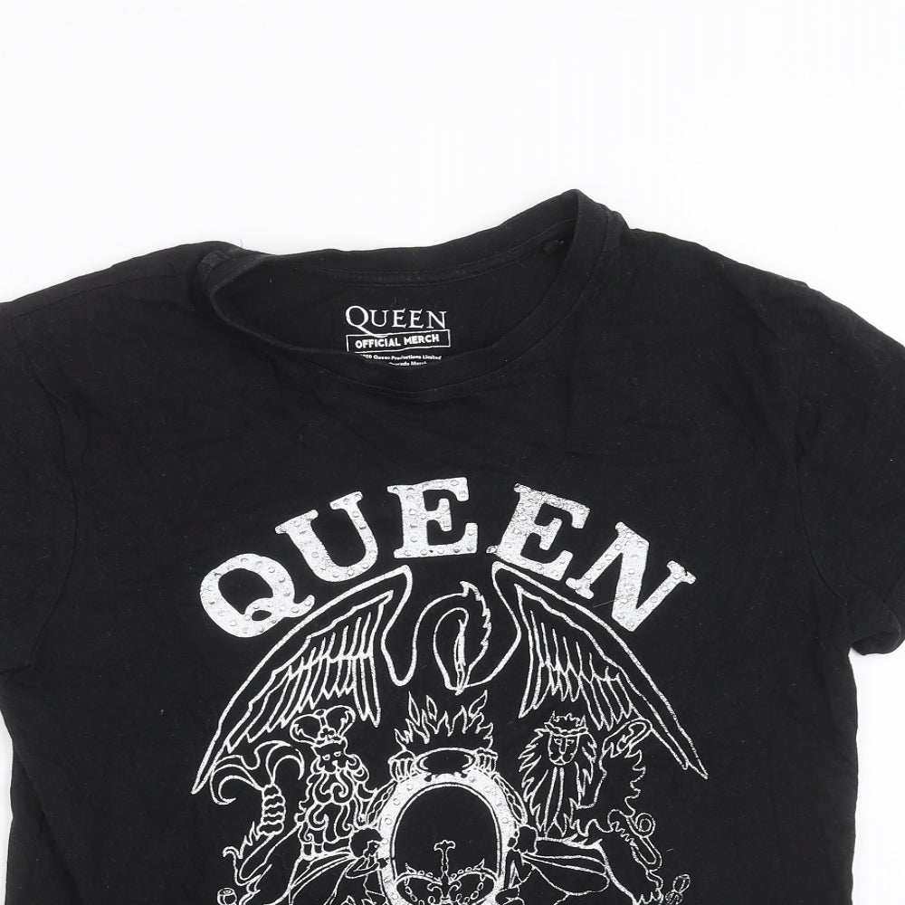 TU Womens Black   Basic T-Shirt Size 12  - Queen