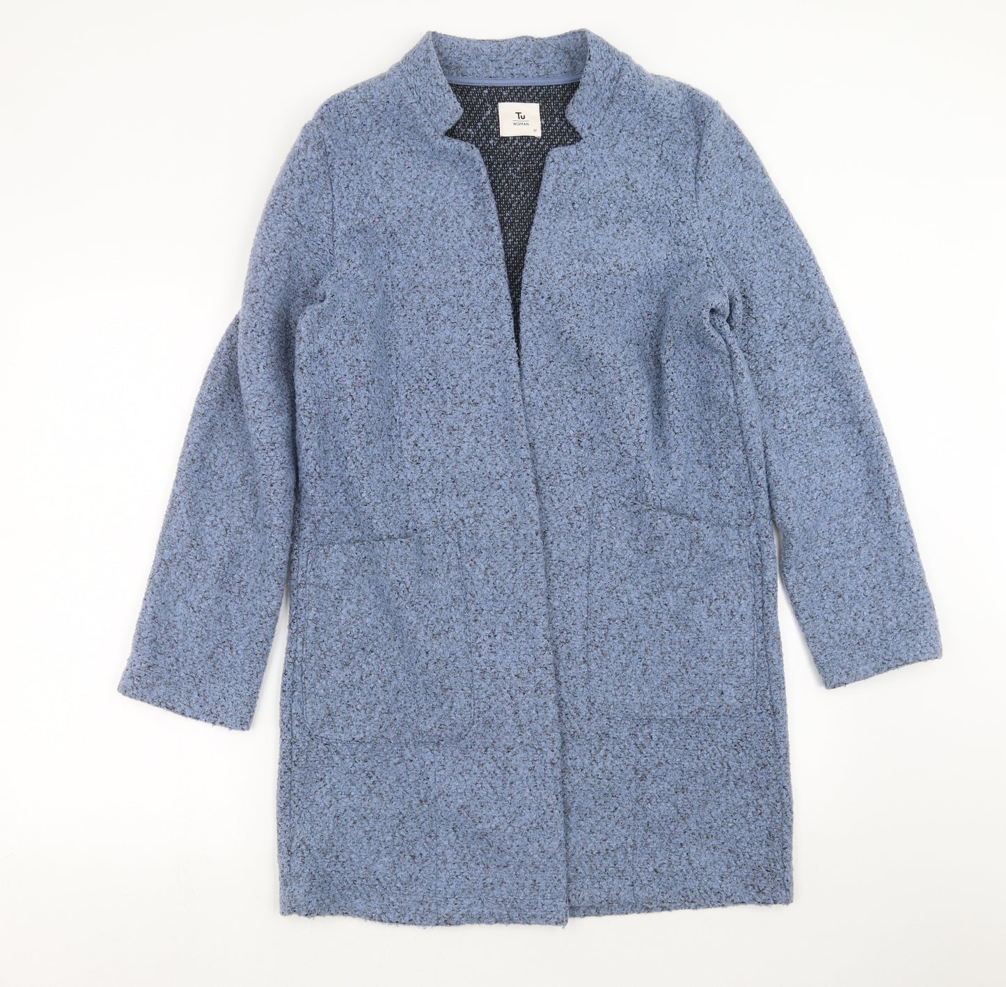 TU Womens Blue   Overcoat Jacket Size M