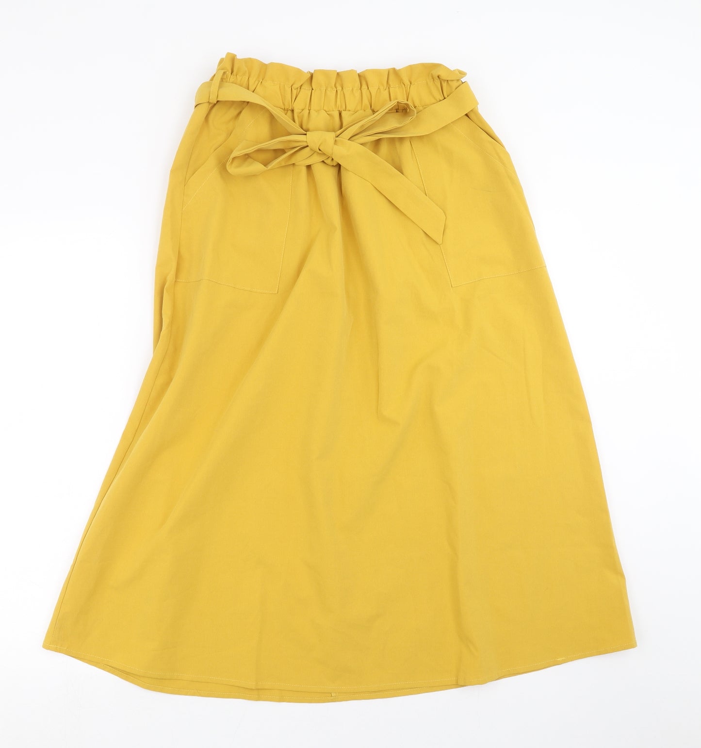 SheIn Womens Yellow   A-Line Skirt Size M