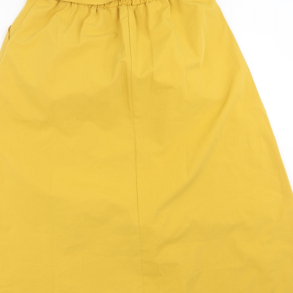 SheIn Womens Yellow   A-Line Skirt Size M