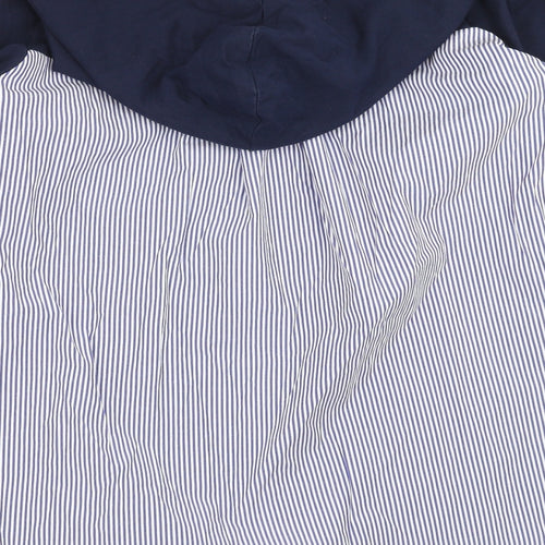 SheIn Womens Blue Striped  Pullover Hoodie One Size