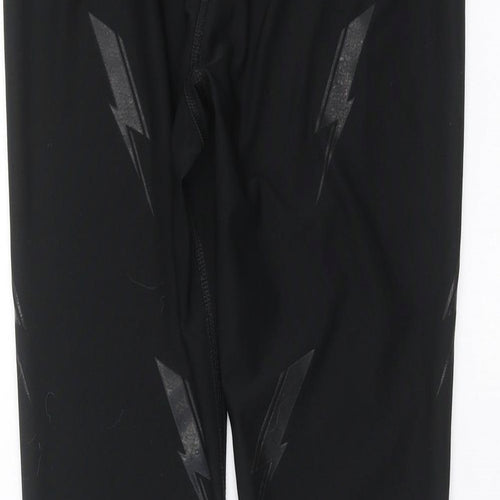 RBX Womens Black   Compression Leggings Size M L26 in - Lightning Bolt