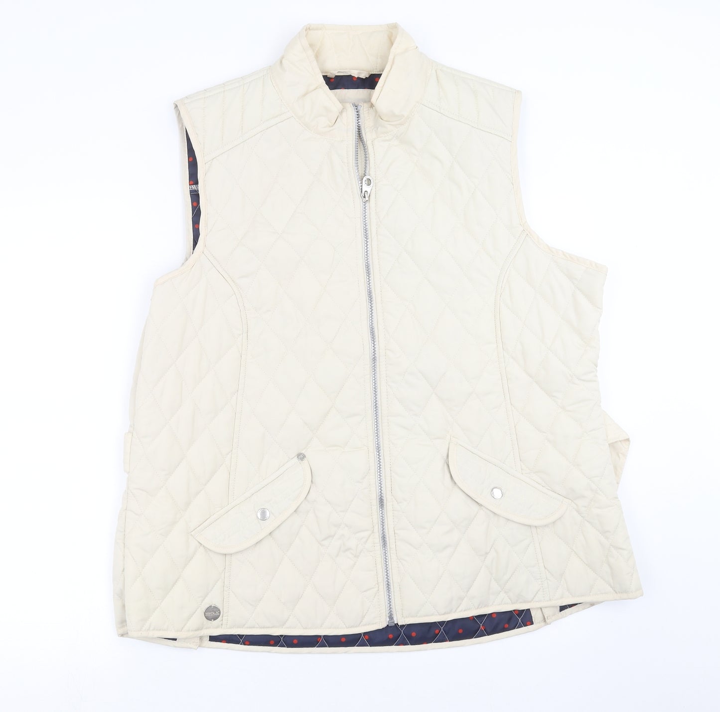 Regatta Womens Beige Argyle/Diamond  Gilet Jacket Size 20