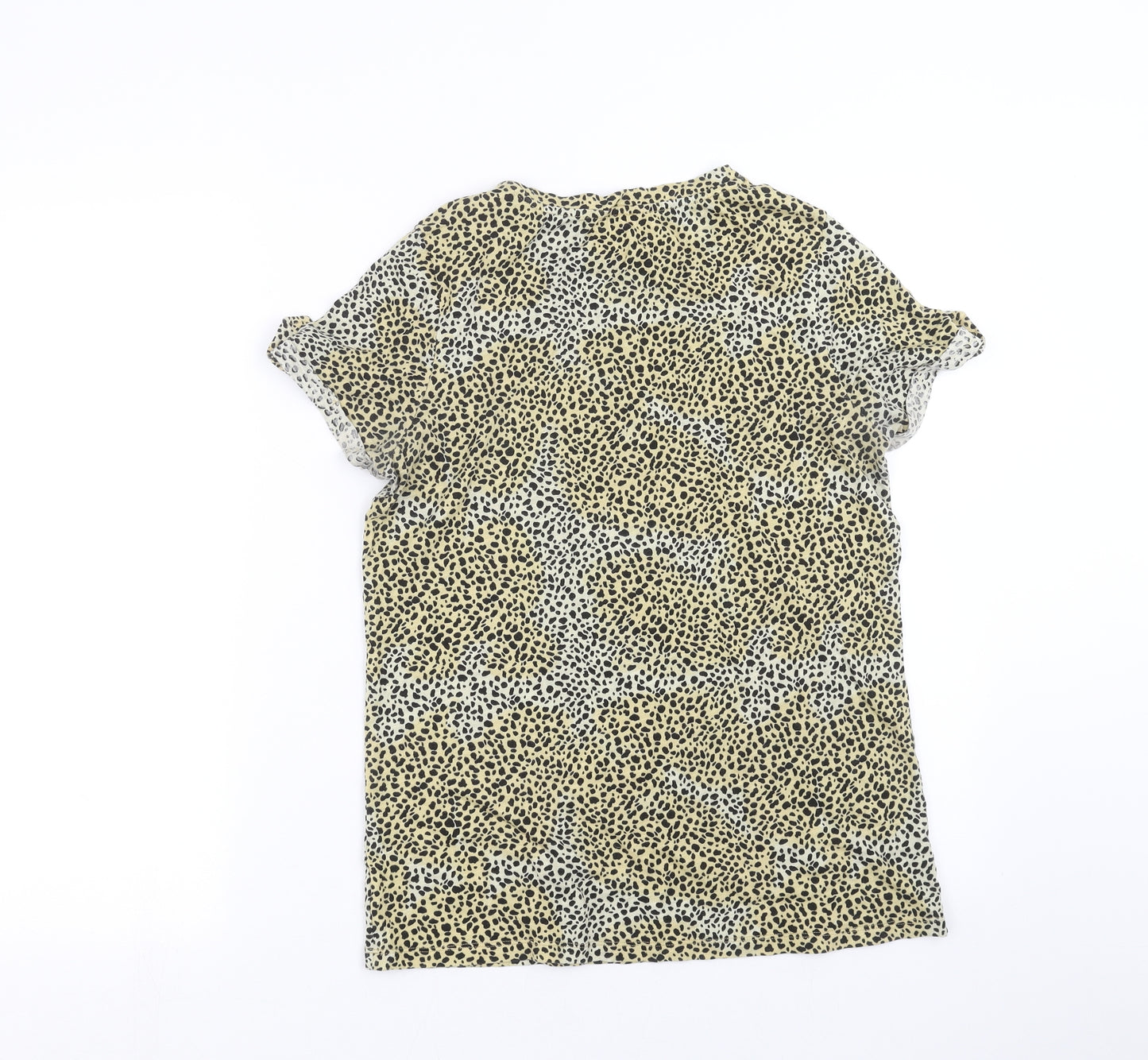 River Island Womens Beige Animal Print  Basic T-Shirt Size 8