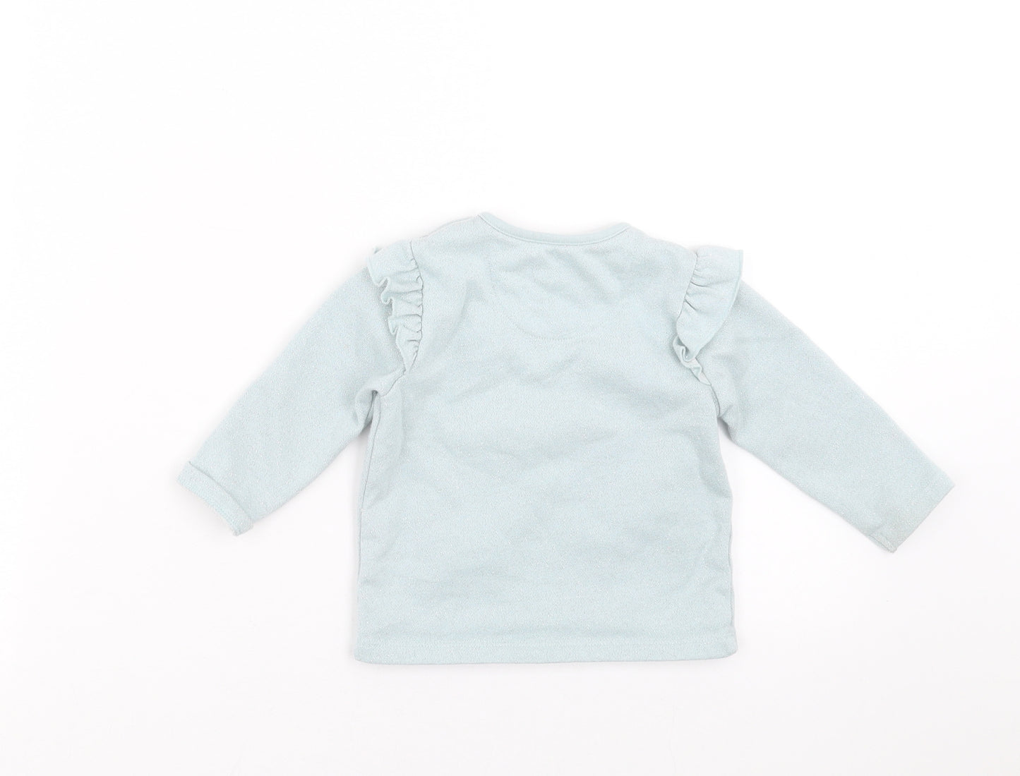 FRED & FLO Baby Green   Pullover Jumper Size 3-6 Months  - faces