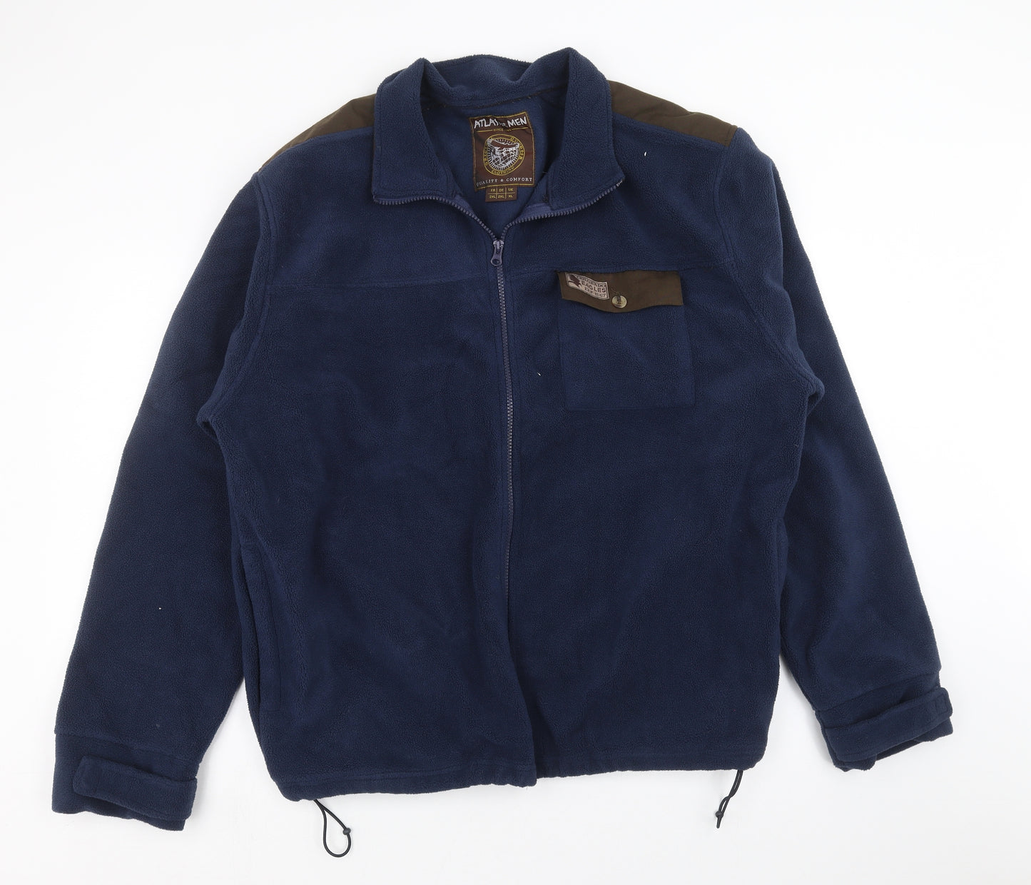 Atlas for Men Mens Blue  Fleece Full Zip Jumper Size XL