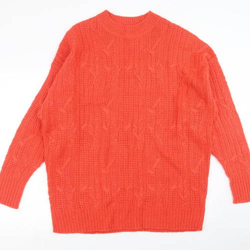 Terranova Womens Red  Knit Pullover Jumper Size M