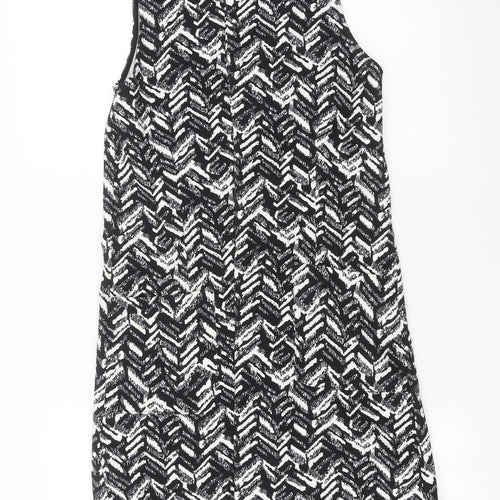 Dorothy Perkins Womens Black Geometric  Gilet Jacket Size 8