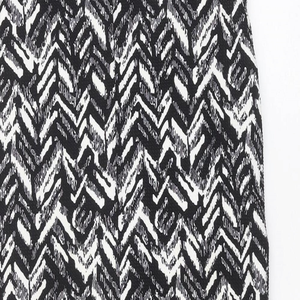 Dorothy Perkins Womens Black Geometric  Gilet Jacket Size 8