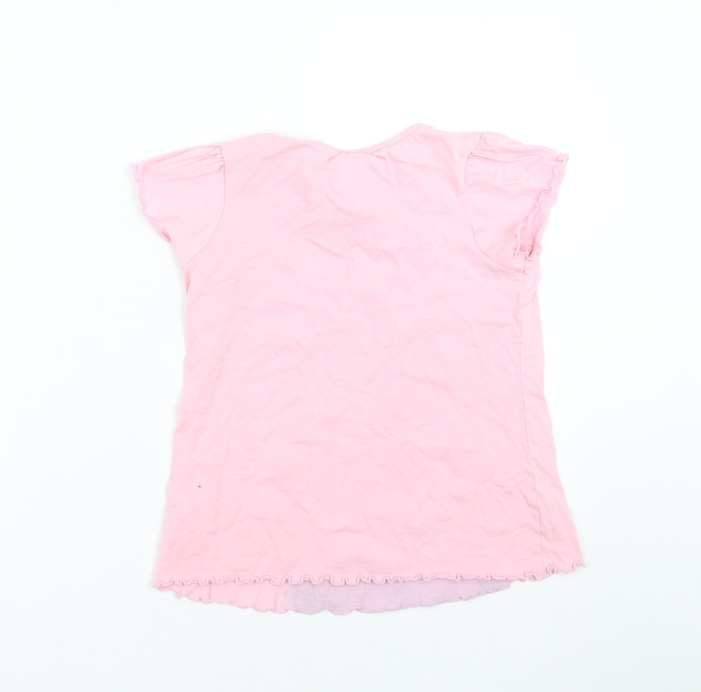 Disney Girls Pink   Basic T-Shirt Size 9-10 Years  - lilo & stitch