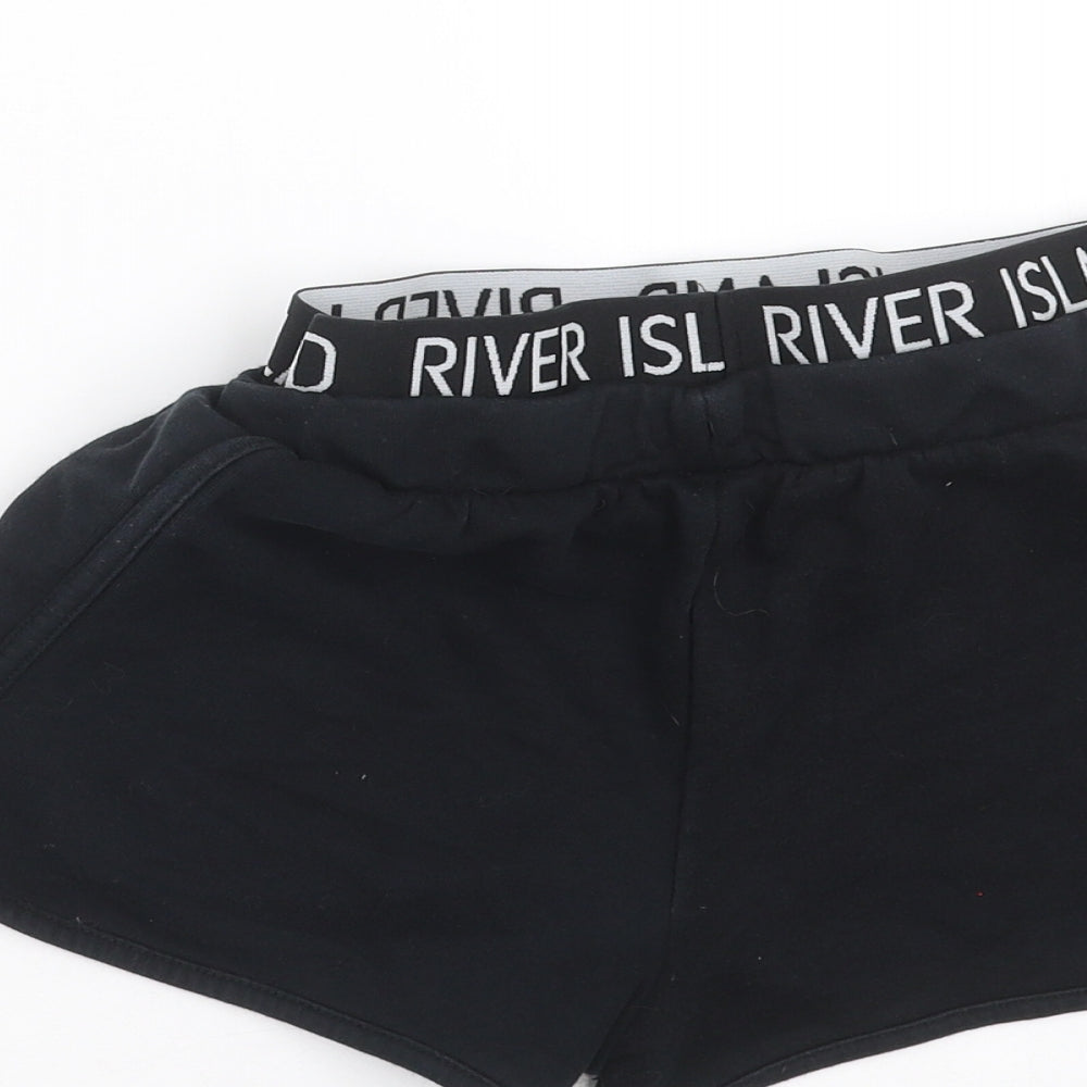 River Island Girls Black   Sweat Shorts Size 9-10 Years