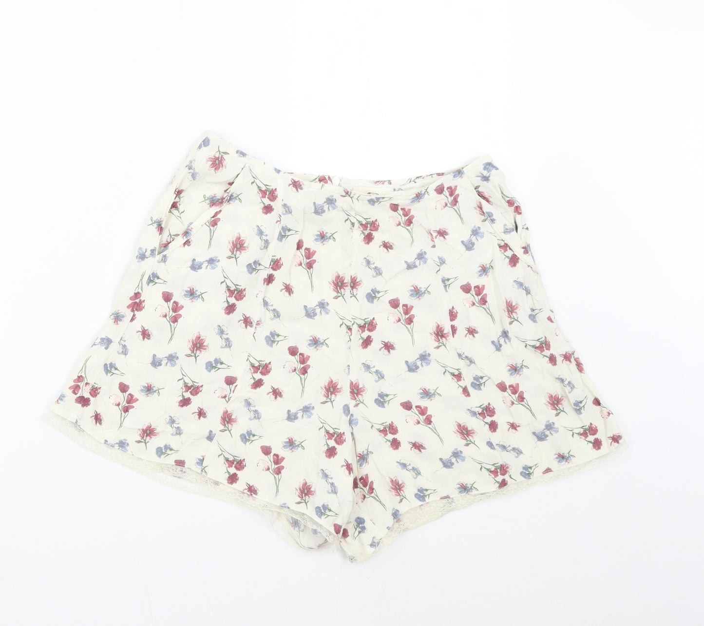 Pins & Needles Womens Beige Floral  Hot Pants Shorts Size S
