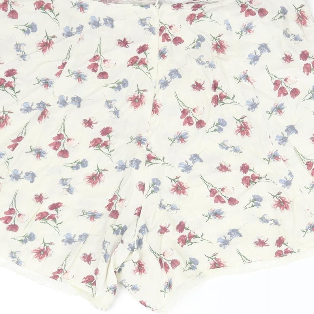 Pins & Needles Womens Beige Floral  Hot Pants Shorts Size S