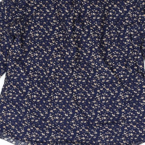 Steel & Jelly Mens Blue Floral   Button-Up Size L