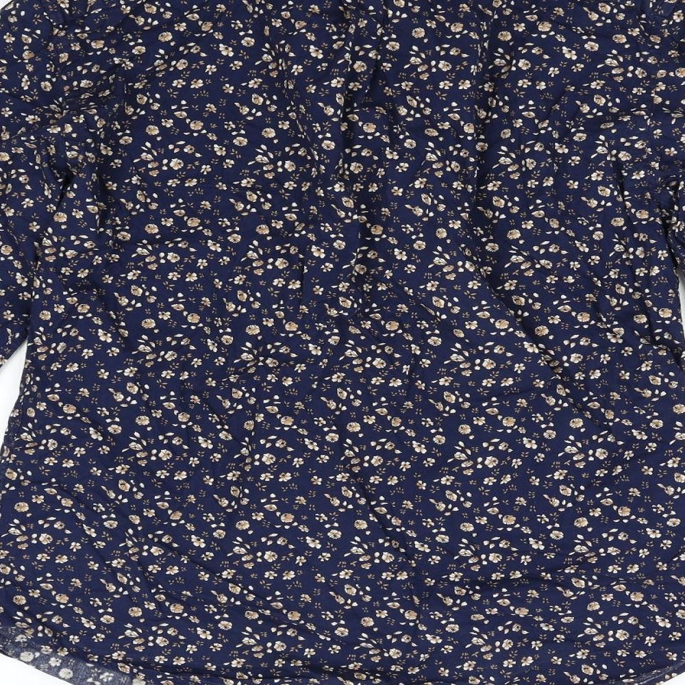 Steel & Jelly Mens Blue Floral   Button-Up Size L