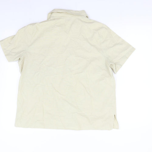 EWM Womens Beige   Basic Button-Up Size 16