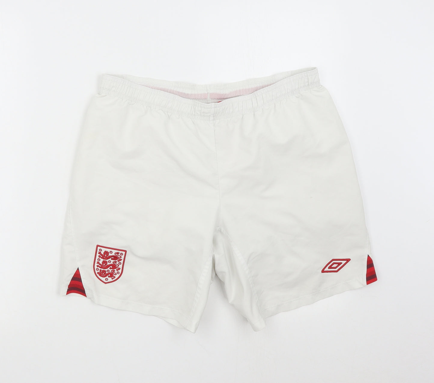 Umbro Mens White   Sweat Shorts Size M - England Three Lions
