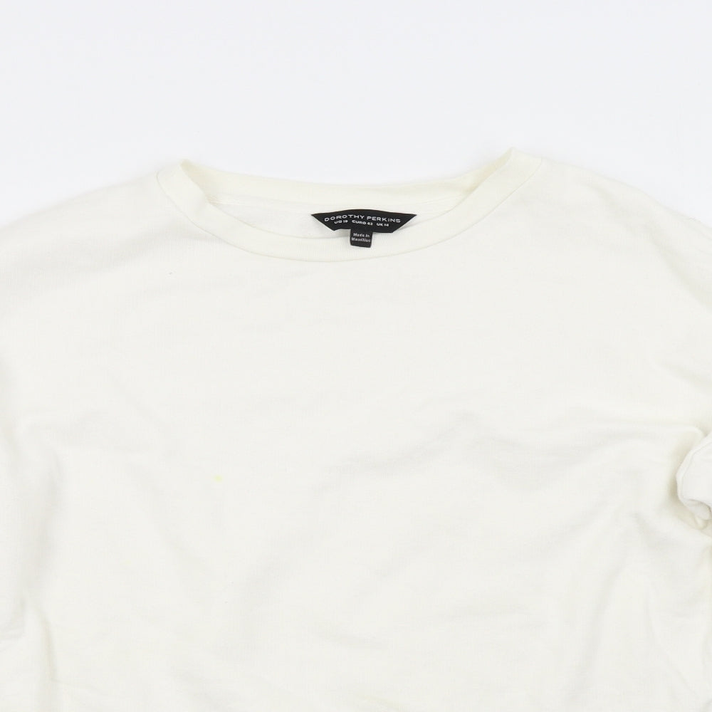 Dorothy Perkins Womens White   Pullover Sweatshirt Size 14