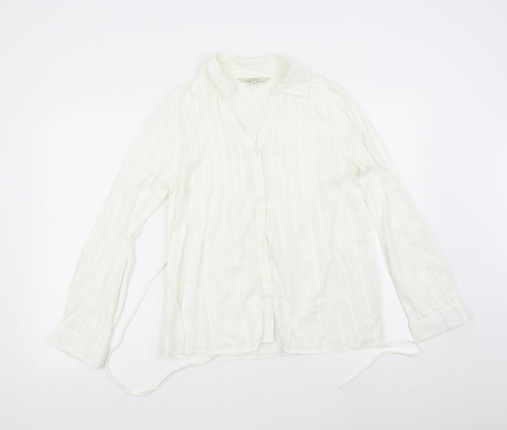 Debenhams Womens Ivory Basic Button-Up Size 12