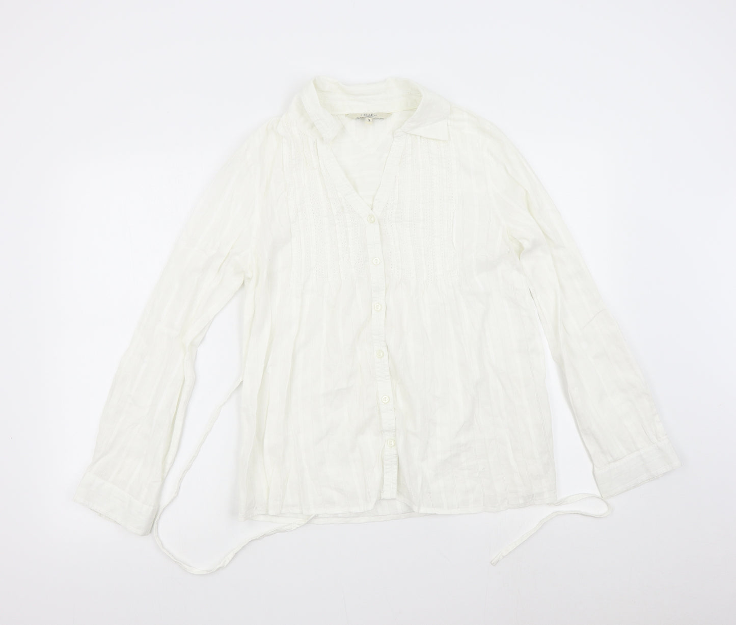 Debenhams Womens Ivory   Basic Button-Up Size 12