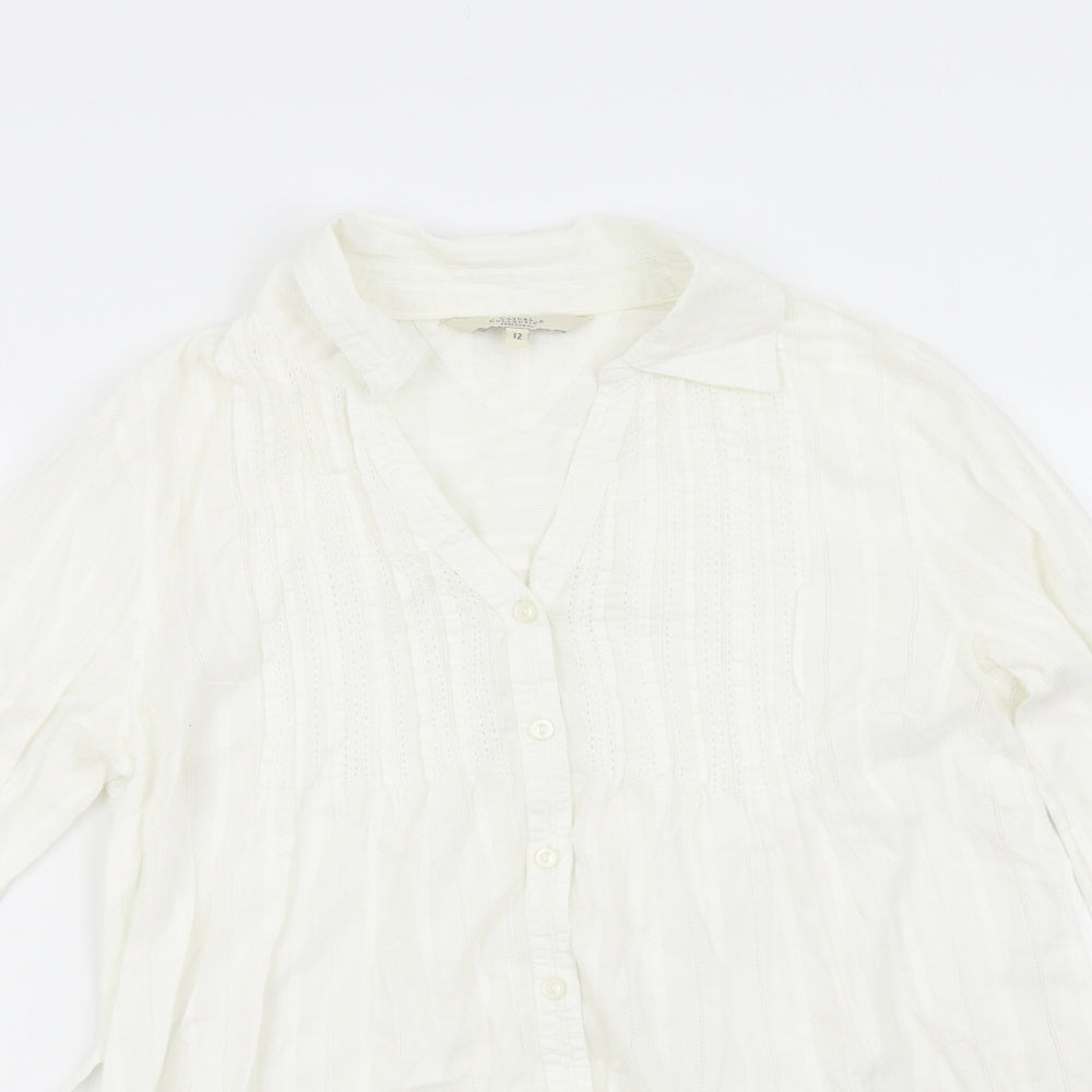Debenhams Womens Ivory   Basic Button-Up Size 12