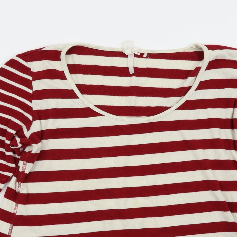NEXT Womens Red Striped  Pullover Jumper Size 14