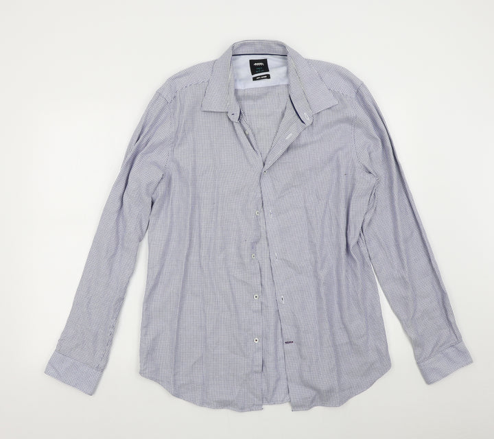 Burton Mens Blue Geometric   Button-Up Size L