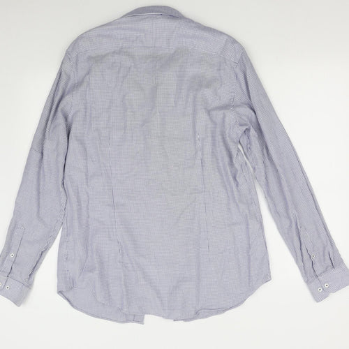 Burton Mens Blue Geometric   Button-Up Size L