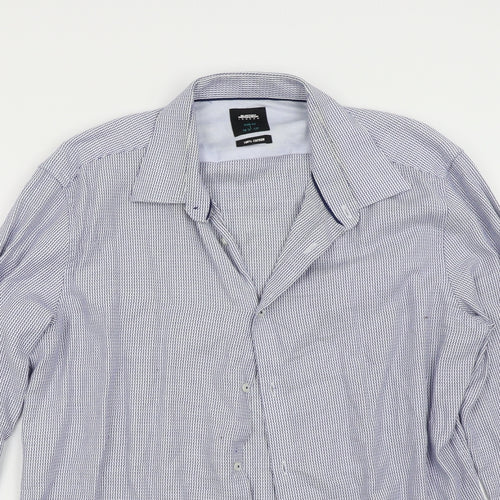 Burton Mens Blue Geometric   Button-Up Size L
