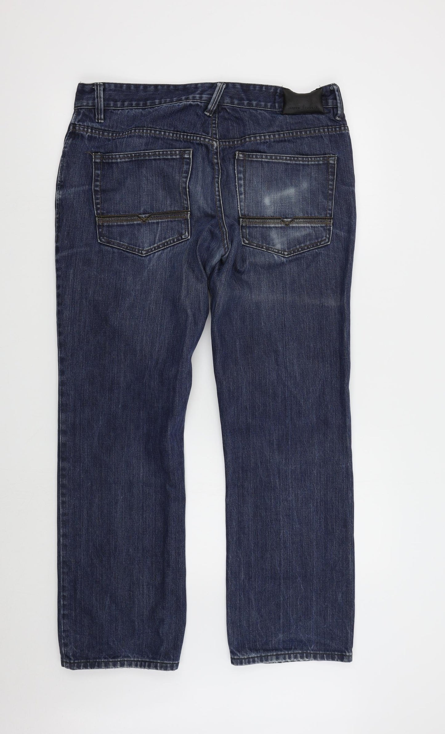 Jasper Conran Mens Blue  Denim Straight Jeans Size 36 L30 in