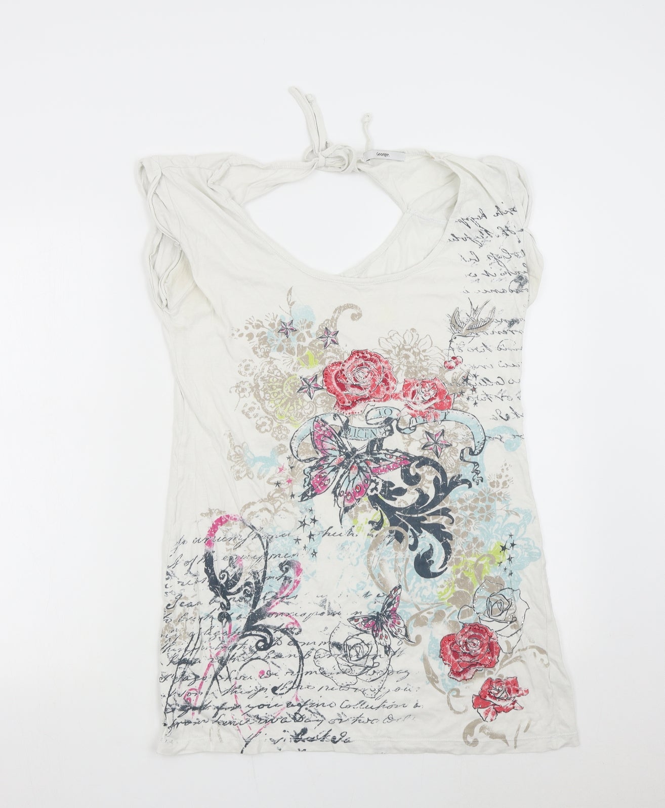 George Womens White   Basic T-Shirt Size 14