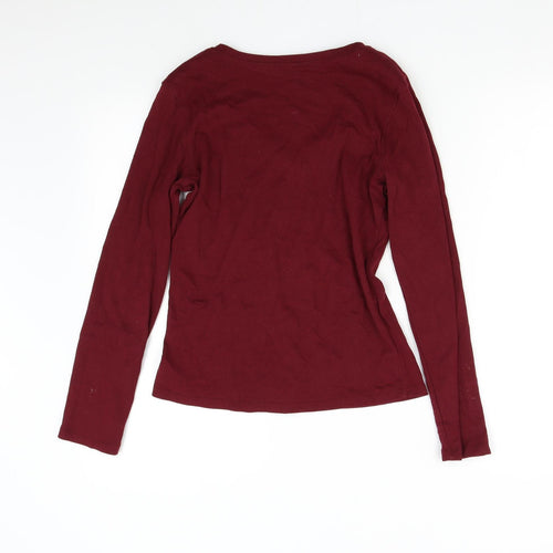 M&S Womens Red   Basic T-Shirt Size 12