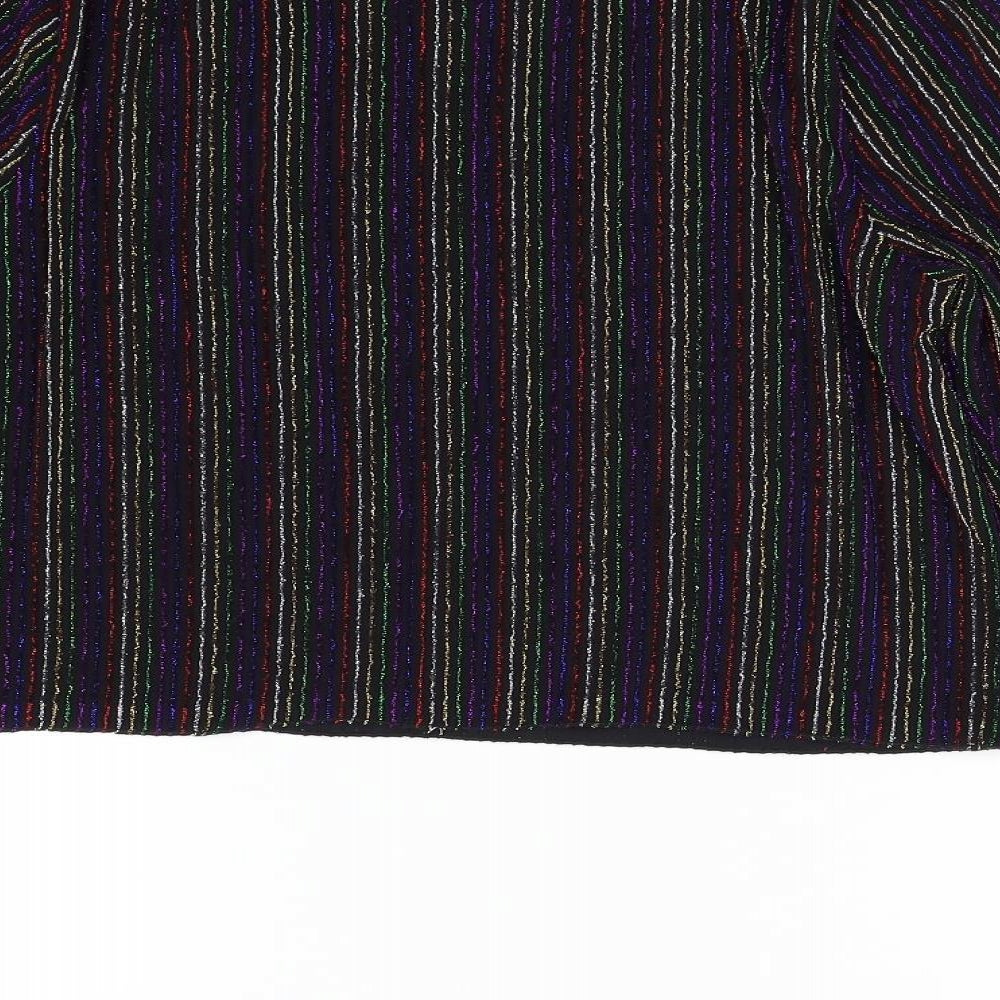 Primark Womens Multicoloured Striped  Basic T-Shirt Size M