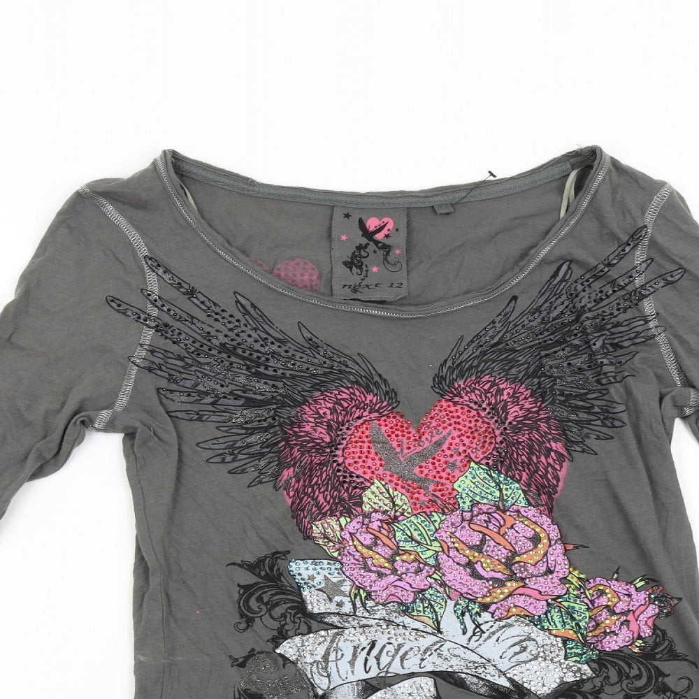 NEXT Womens Grey   Basic T-Shirt Size 12