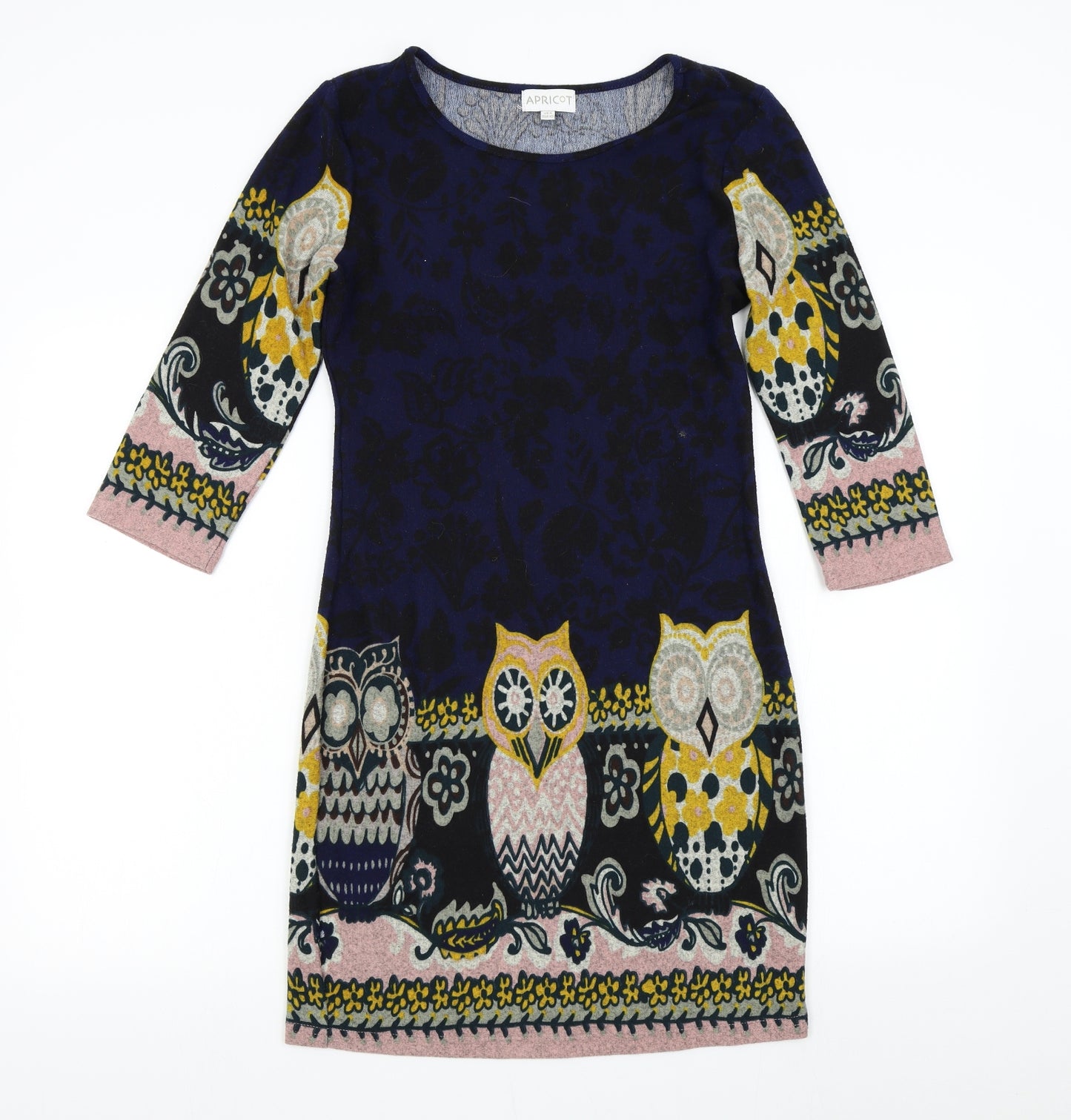 Apricot Womens Multicoloured  Knit Jumper Dress  Size 8  - Owls