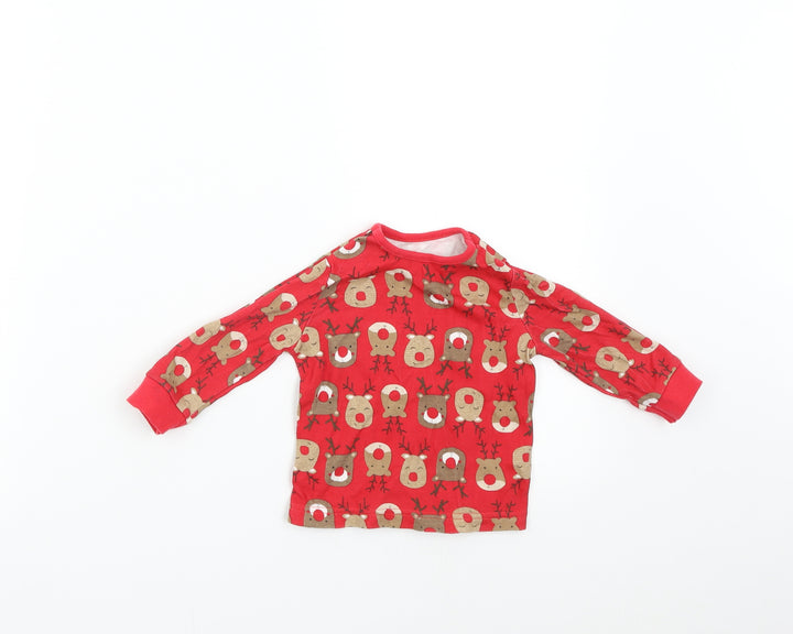 George Baby Red Solid Pyjama Top Size 6-9 Months