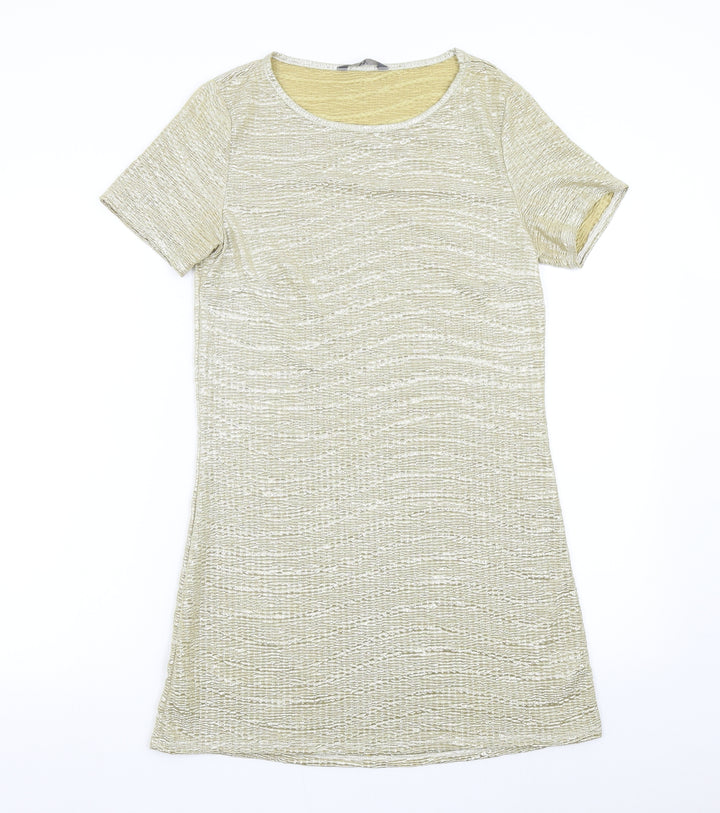 BHS Womens Gold Slip Dress Size 10