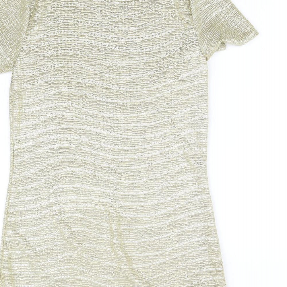 BHS Womens Gold   Slip Dress  Size 10