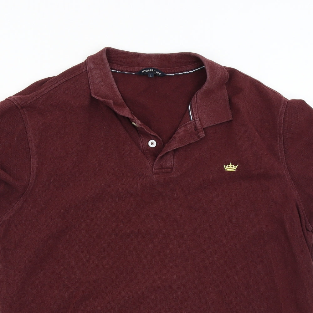 Industrialize Mens Red    Polo Size L