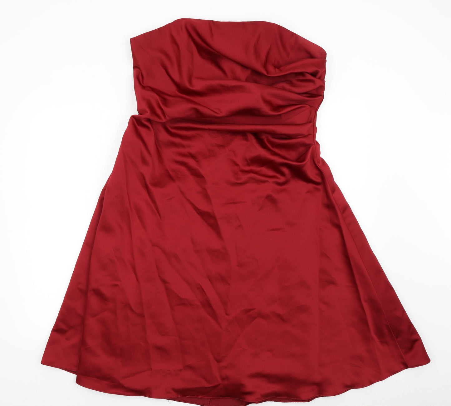 Alfred Anglo Womens Red  Satin Fit & Flare  Size 20