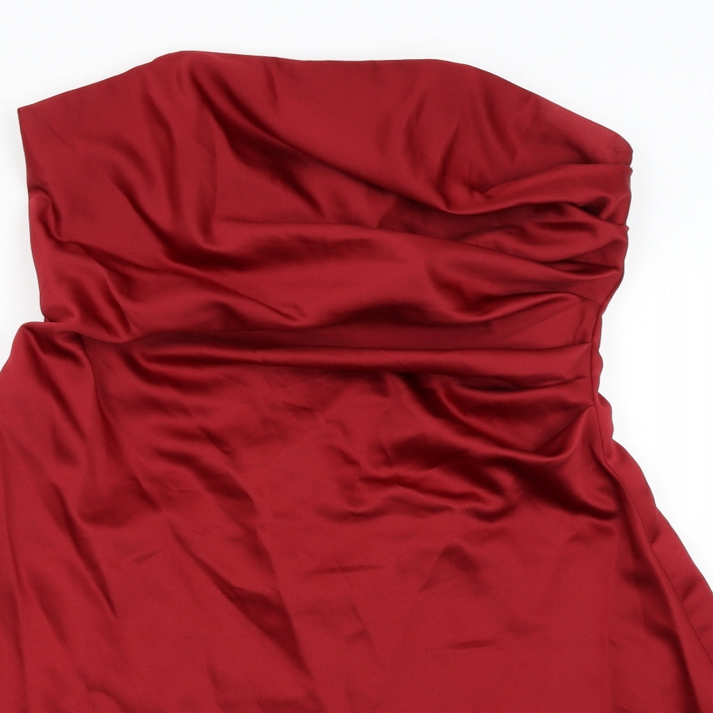 Alfred Anglo Womens Red  Satin Fit & Flare  Size 20