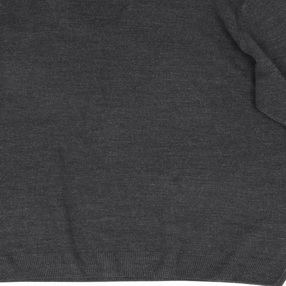 M&S Mens Grey  Knit Pullover Jumper Size L