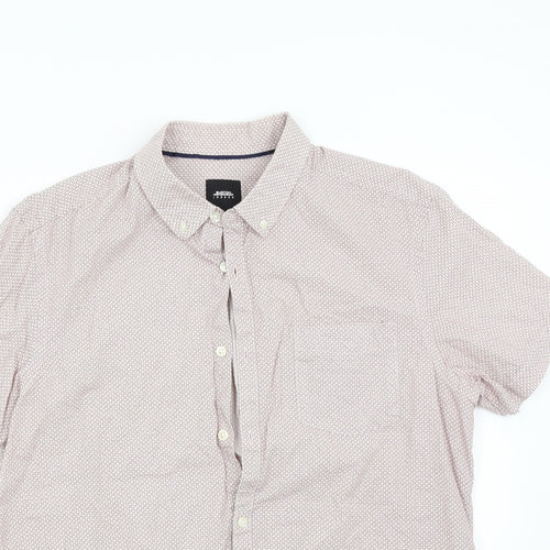 Burton Mens Red Geometric   Button-Up Size L