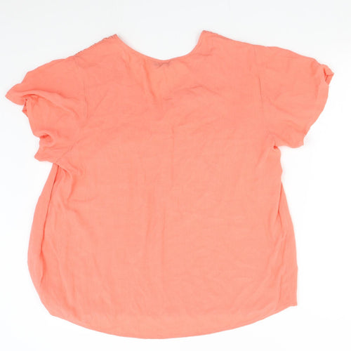 M&S Womens Orange   Basic Blouse Size L